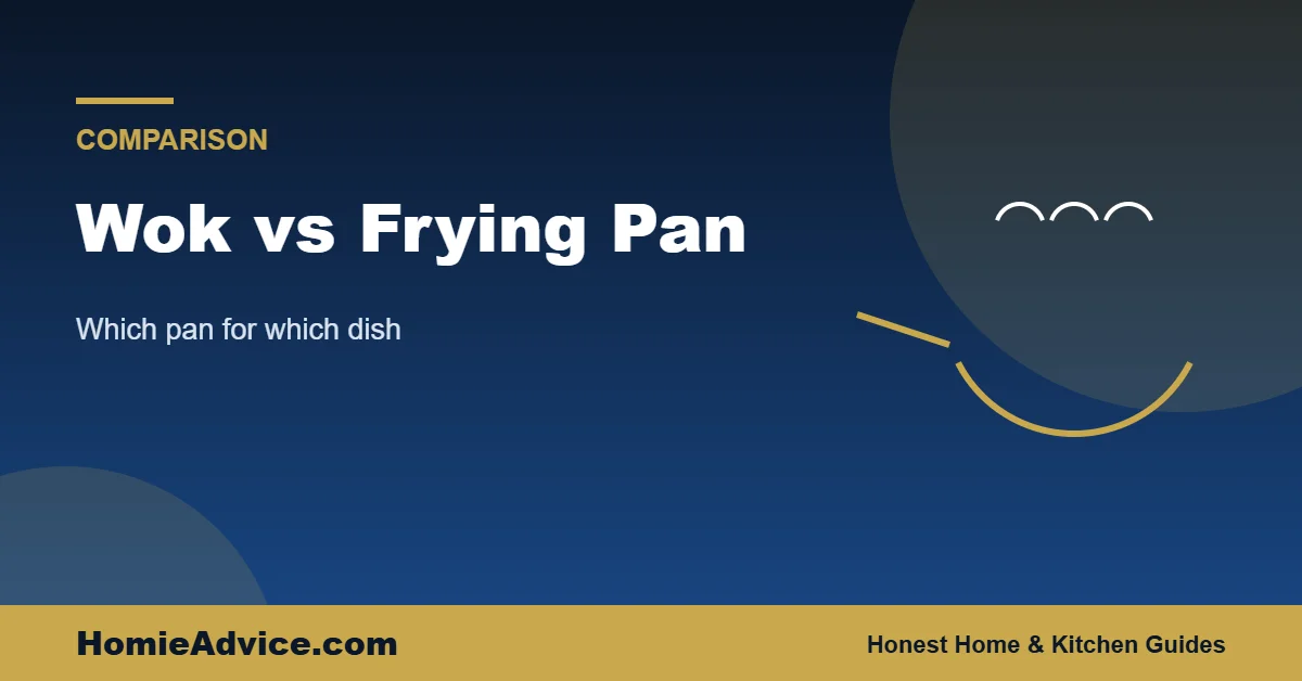 Wok vs frying pan — HomieAdvice guide cover